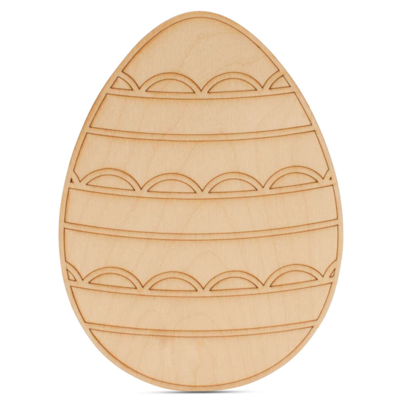 Scalloped Wood Easter Egg Cutouts, 5"-14”, 1/8" Thick |Woodpeckers
